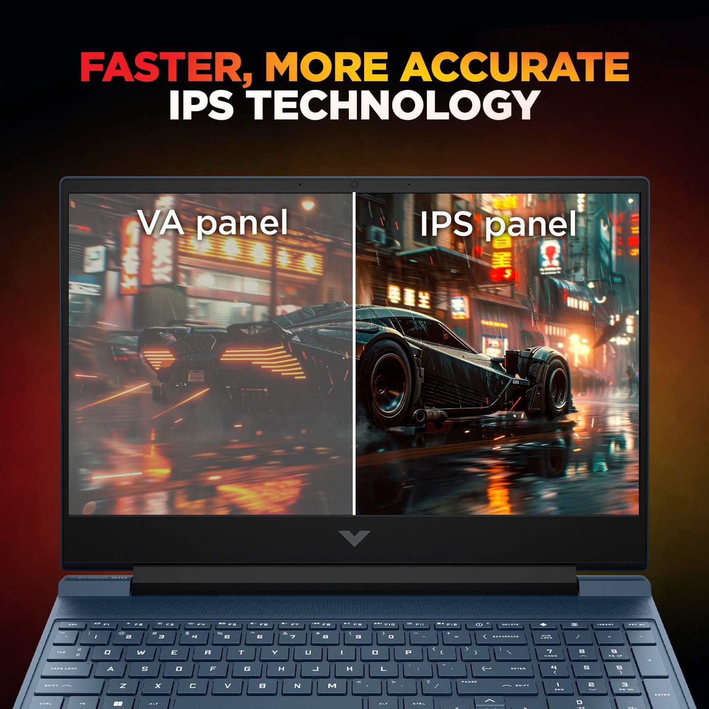 HP Victus, AMD Ryzen 9-8945HS, 8GB NVIDIA GeForce RTX 4060 AI Gaming Laptop (16GB RAM, 1TB SSD), 144Hz, IPS, 15.6"/39.6cm, FHD, Win 11, MS Office 2024, Blue, 2.29Kg, Backlit KB, fb3025AX