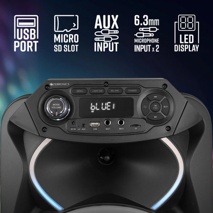 ZEBRONICS GINOX Party Trolley DJ Speaker