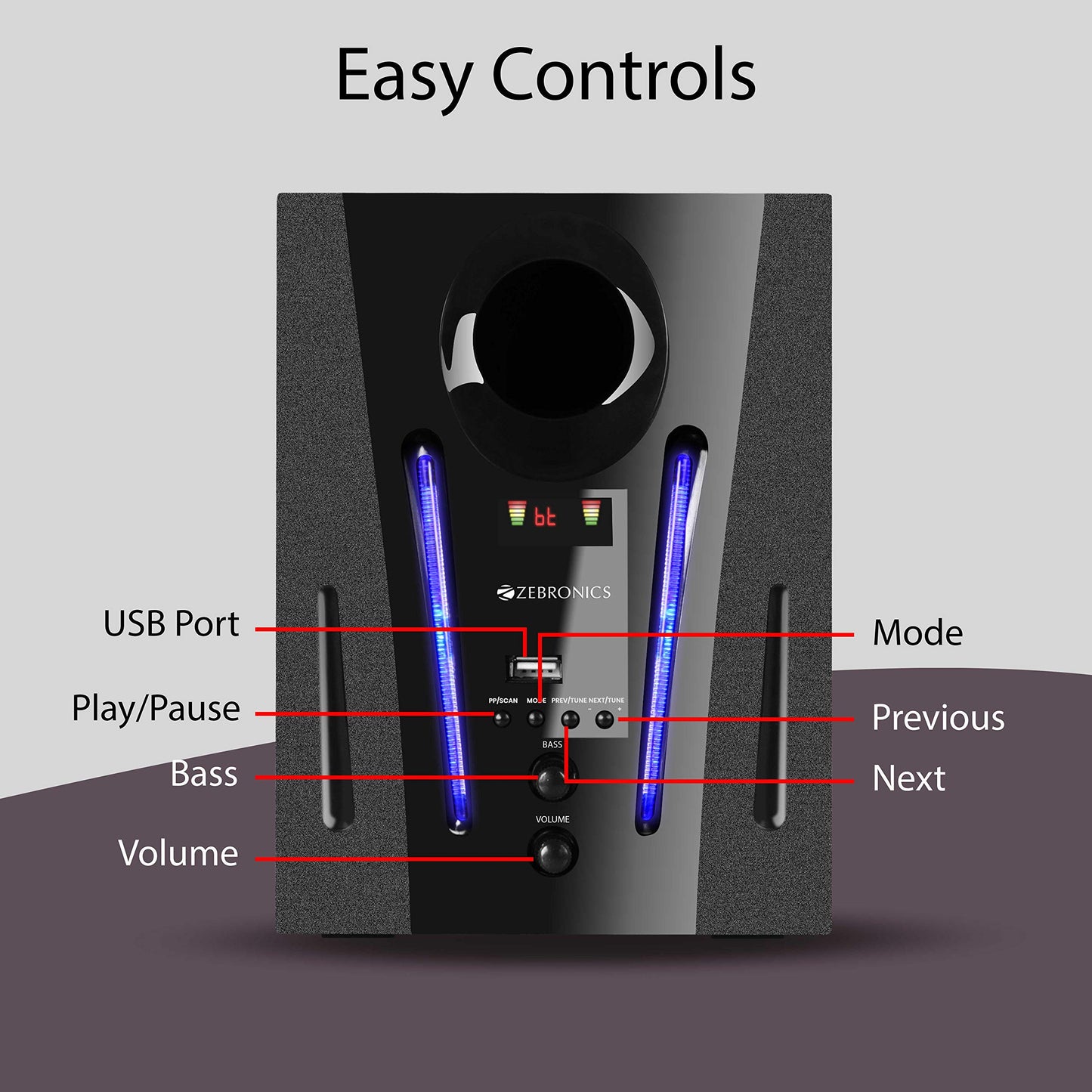 Zebronics BT2750RUF Wireless Bluetooth Multimedia Speaker