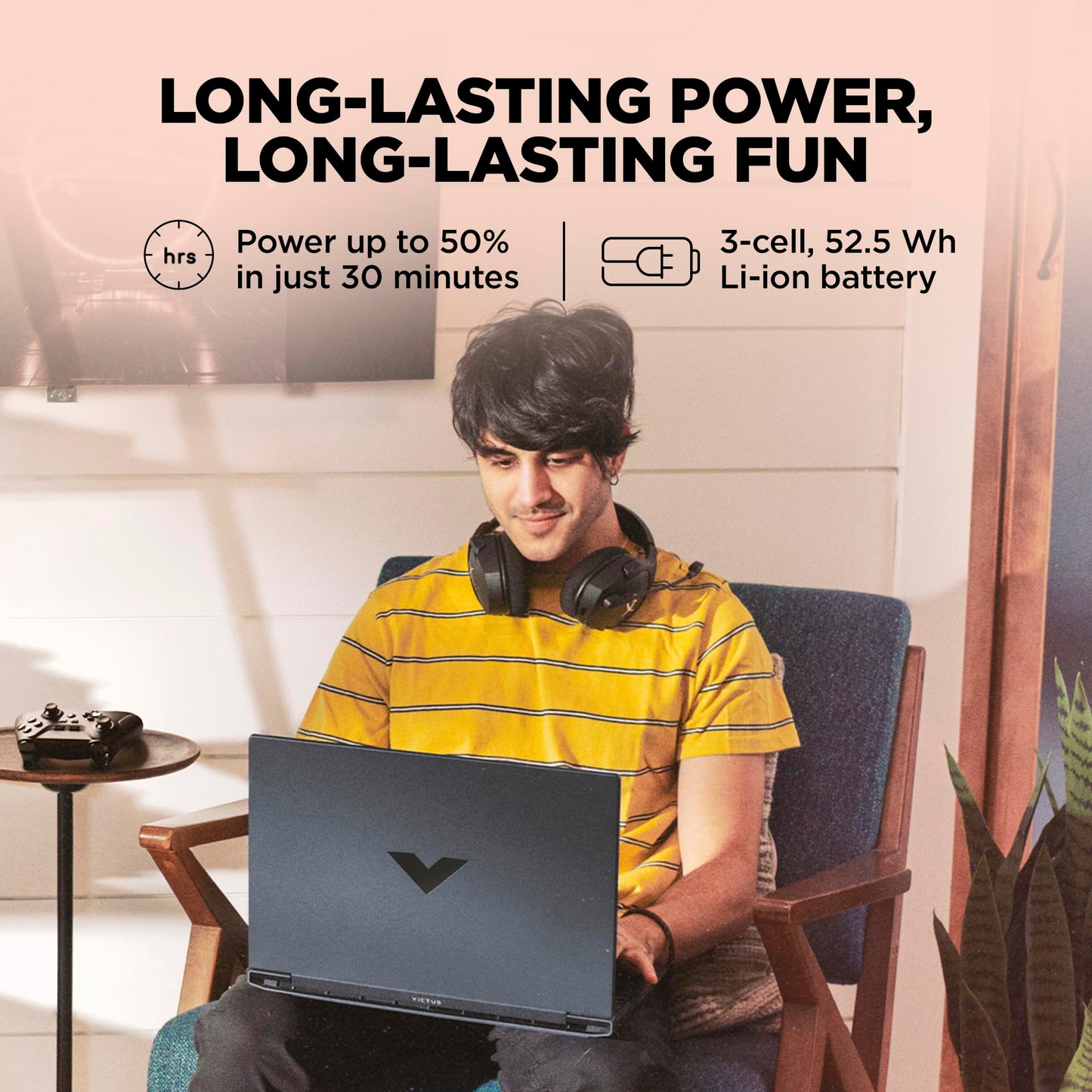 HP Victus, 13th Gen Intel Core i5-13420H, RTX 2050, Upgrade(Upto 32GB) 16GB DDR4, 512GB SSD, FHD, 144Hz, IPS, 300 nits, 15.6'' Gaming Laptop