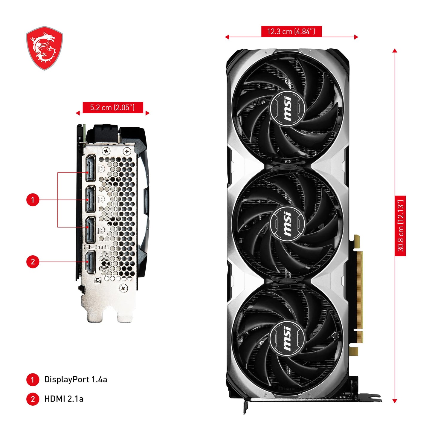 MSI Geforce RTX 4060 Ventus 2X Black 8G Oc 8Gb Gddr6 128-Bit Gaming Graphic Card, pci_e