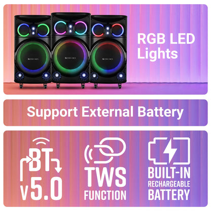 ZEBRONICS GINOX Plus Party Trolley DJ Speaker
