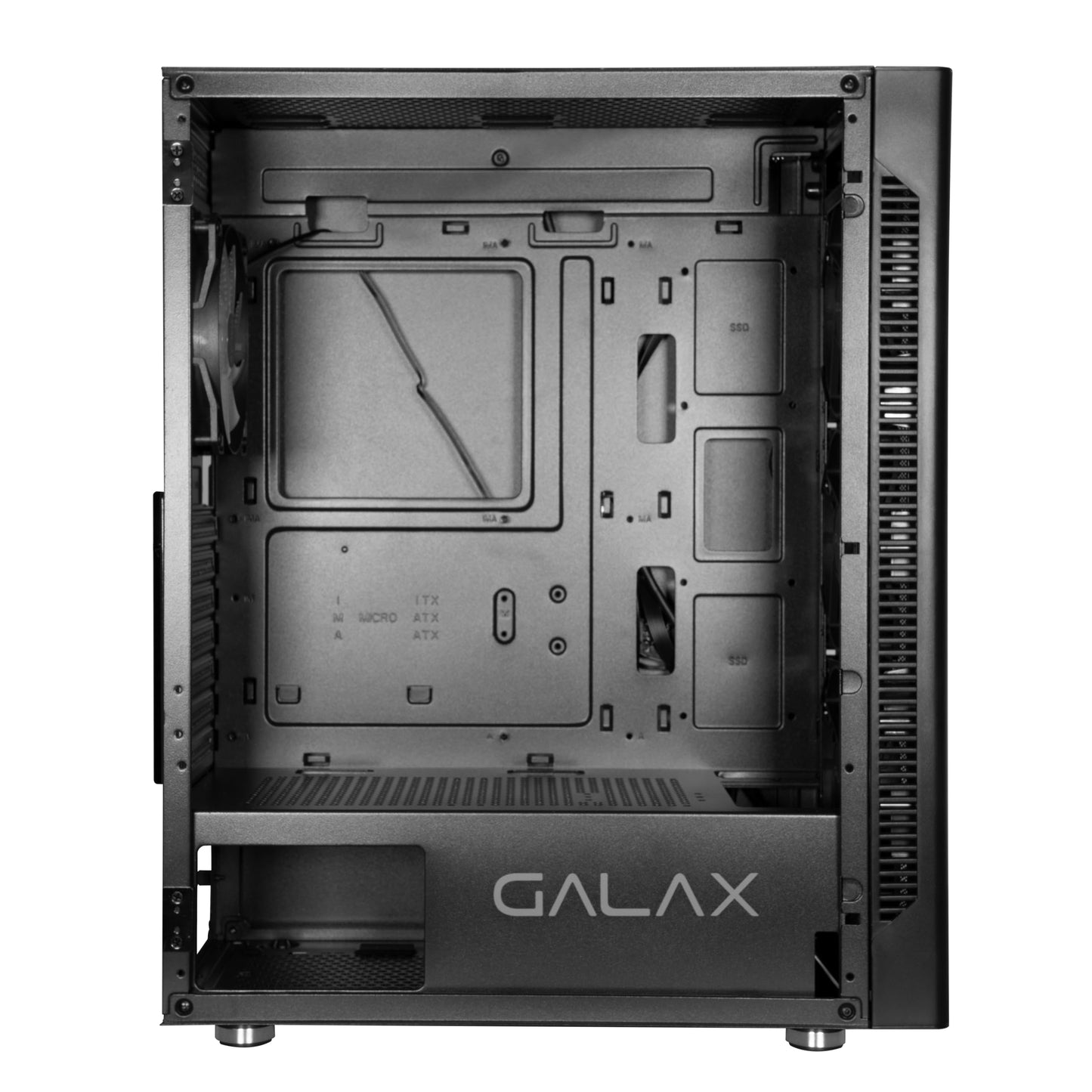 GALAX PC Case Revolution-06 (REV-06W) White Gaming Cabinet | Supports ATX, M-ATX, ITX | 4 RGB Cooling Fans | Hinged Magnetic Tempered Glass Door | Mesh Panel | Minimalist Design | Spacious Interior