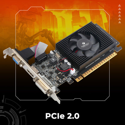 ZEBRONICS Gt610 2Gd3 with Pcie 2.0,Multiconnectivity Hdmi Dvi Vga,High Efficiency,Heatsink with Fan.,pci_e,ddr3_sdram,2 GB