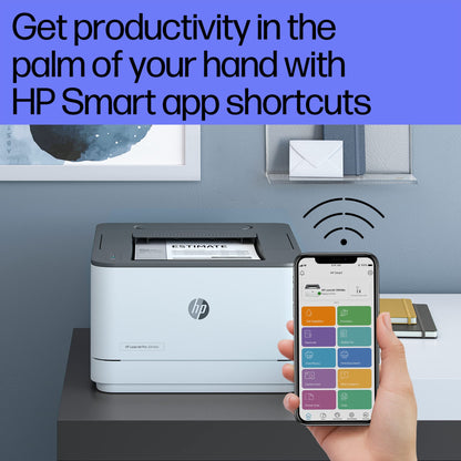 HP Laserjet 3004dw Duplex Printer: Black & White Printer, Self Reset Dual Band WiFi with self heal, Ethernet, Fast Printing Upto 33ppm, Easy and Secure Setup, Smart App Enabled