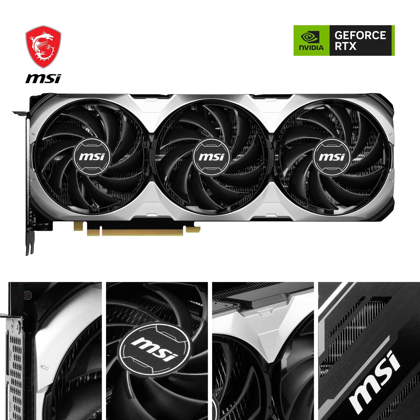 MSI Geforce RTX 4060 Ventus 2X Black 8G Oc 8Gb Gddr6 128-Bit Gaming Graphic Card, pci_e