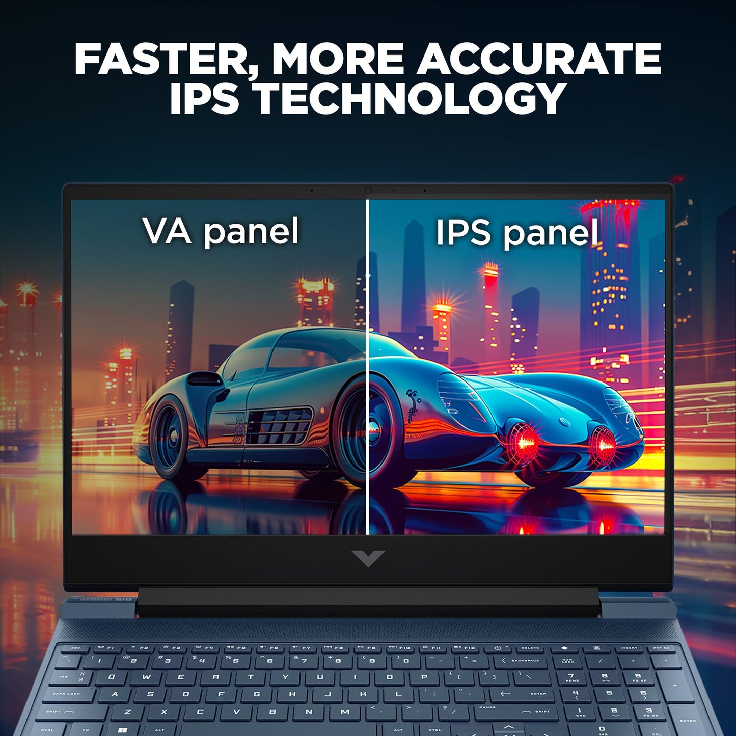 HP Victus, 12th Gen Intel Core i5-12450H, RTX 3050 Gaming Laptop (16GB DDR4, 512GB SSD) 144Hz, IPS, 15.6"/39.6cm, FHD, Win 11, MS Office 21, Blue, 2.3kg, fa1379TX/fa1412tx