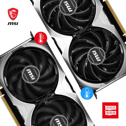 MSI Geforce RTX 4060 Ventus 2X Black 8G Oc 8Gb Gddr6 128-Bit Gaming Graphic Card, pci_e