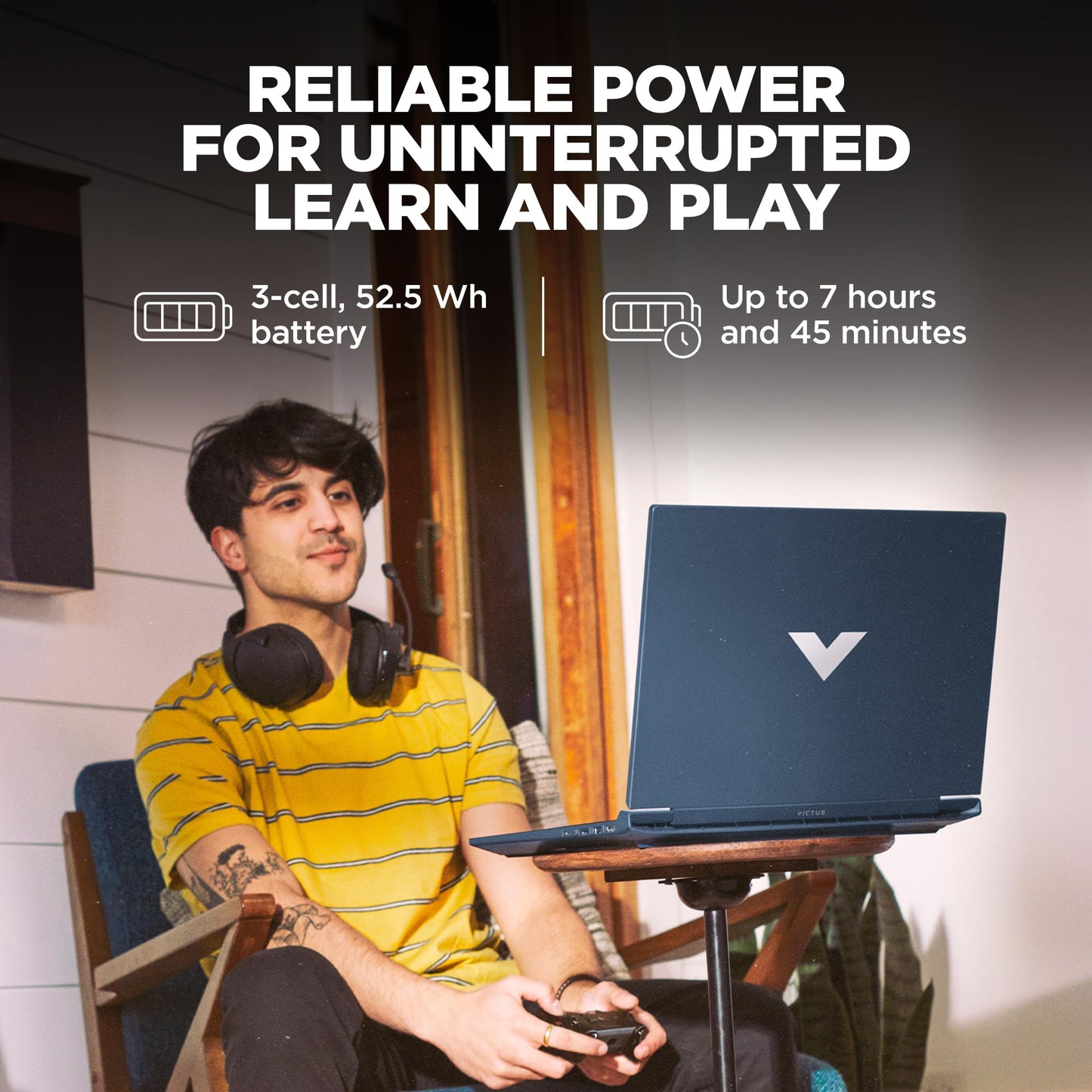 HP Victus, 12th Gen Intel Core i5-12450H, RTX 3050 Gaming Laptop (16GB DDR4, 512GB SSD) 144Hz, IPS, 15.6"/39.6cm, FHD, Win 11, MS Office 21, Blue, 2.3kg, fa1379TX/fa1412tx