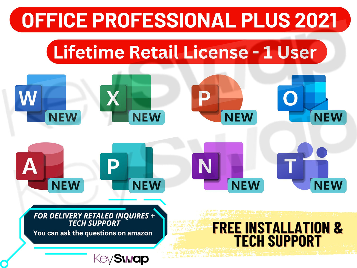 MS Professional Plus 2021 & Win 10/11 Professional COMBO PACK (Quick Delivery) (1 User, Lifetime Validity) Retail License - 32/64 Bit | 2025 Updated Edition | Unlimited Reinstallations and Regular Updates