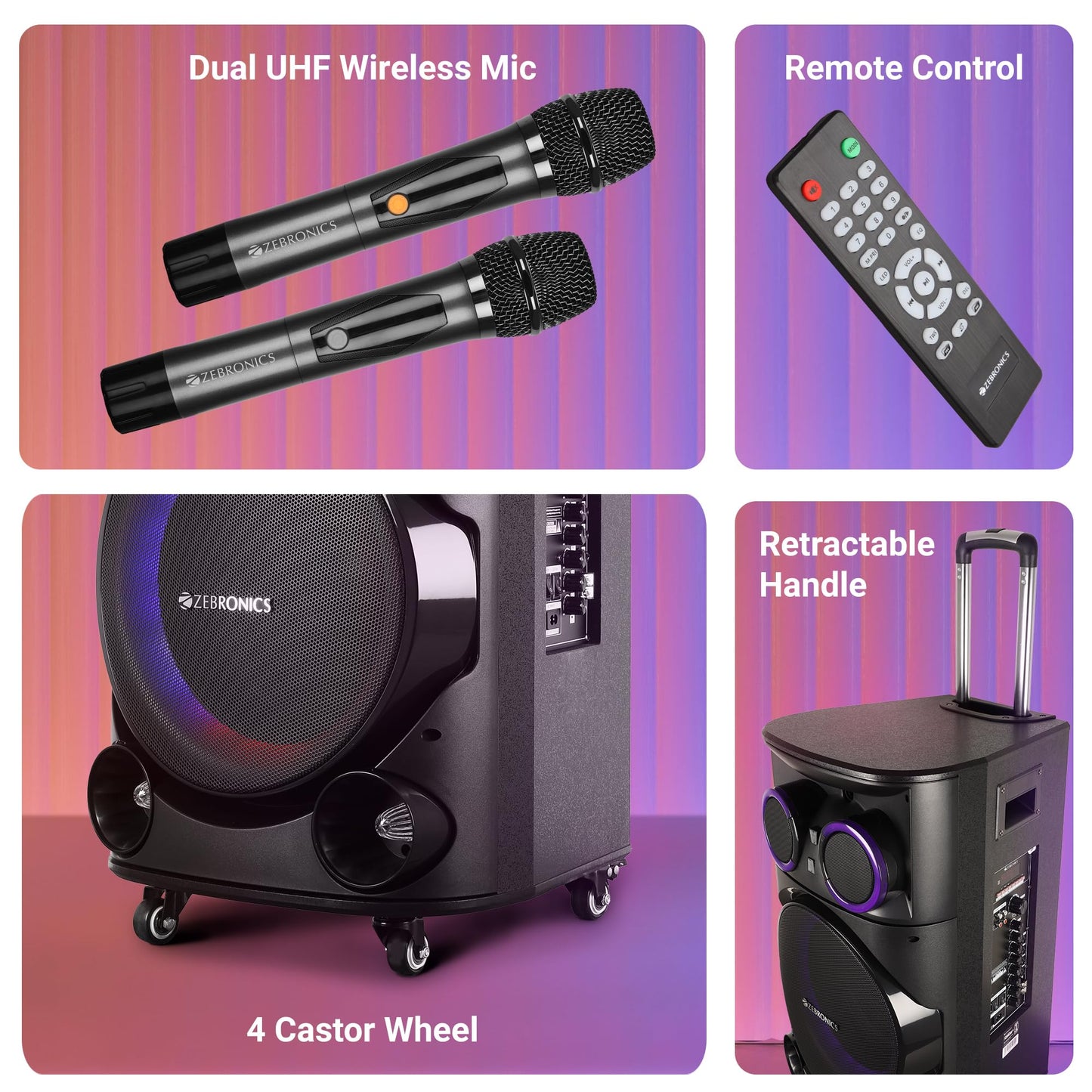 ZEBRONICS GINOX Plus Party Trolley DJ Speaker