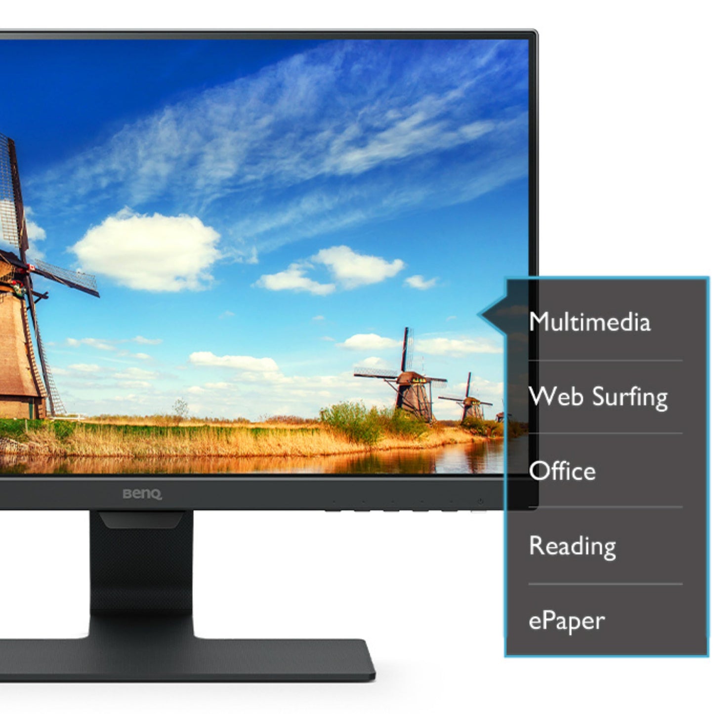 BenQ GW2283 22" (55 cm) 1920x1080p 60Hz IPS Full HD|Dual HDMI| Eye-Care| Low Blue Light| Bezel-Less Monitor|Anti-Glare|1WX2 Speakers| Brightness Intelligence| VESA Wall Mountable (Black)