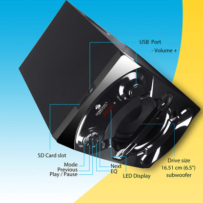 ZEBRONICS Btrucf 80 Watt 5.1 Channel Multimedia Speaker