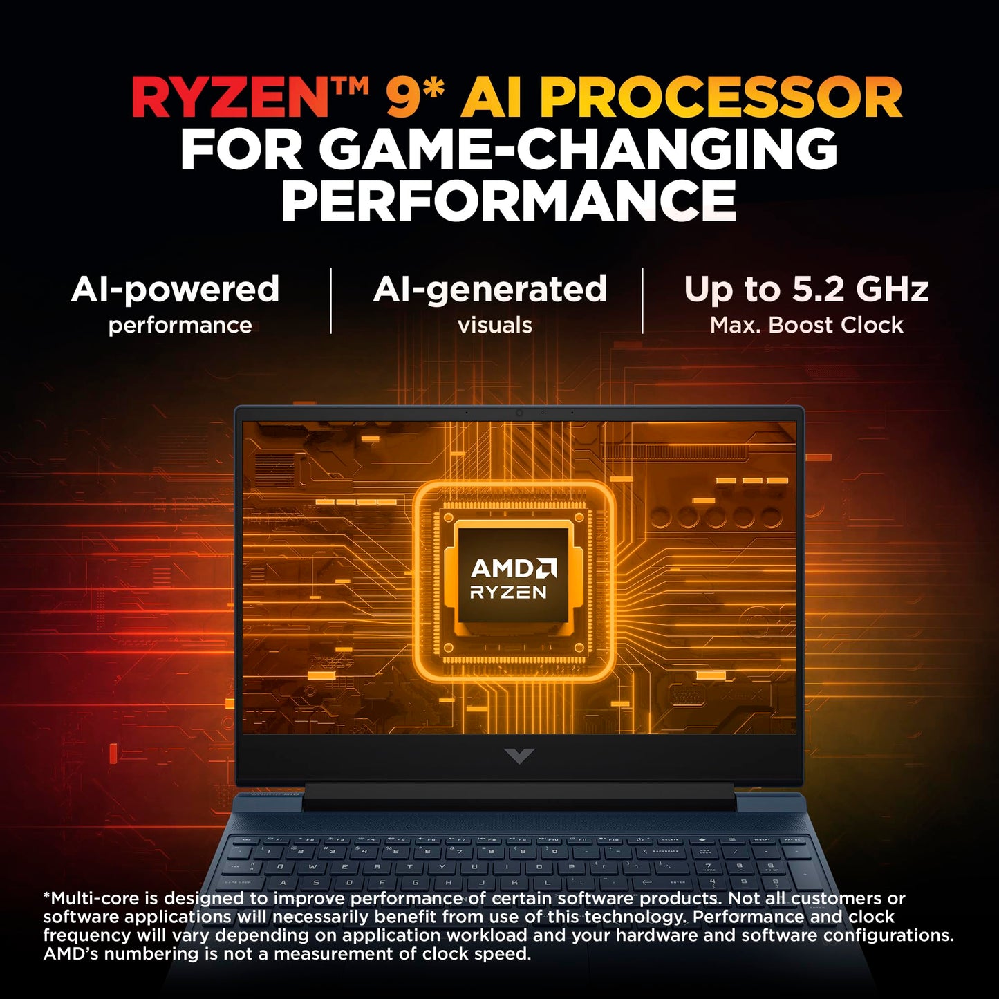 HP Victus, AMD Ryzen 9-8945HS, 8GB NVIDIA GeForce RTX 4060 AI Gaming Laptop (16GB RAM, 1TB SSD), 144Hz, IPS, 15.6"/39.6cm, FHD, Win 11, MS Office 2024, Blue, 2.29Kg, Backlit KB, fb3025AX