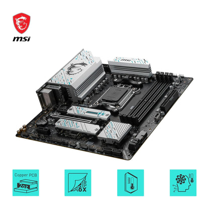 MSI B650M Gaming Plus WiFi Motherboard, mATX - Supports AMD Ryzen 7000 Series Processors, AM5, DDR5 Memory Boost 7800+MHz/OC, 1 x PCIe 4.0 x16, 2 x M.2 Gen4, Wi-Fi 6E