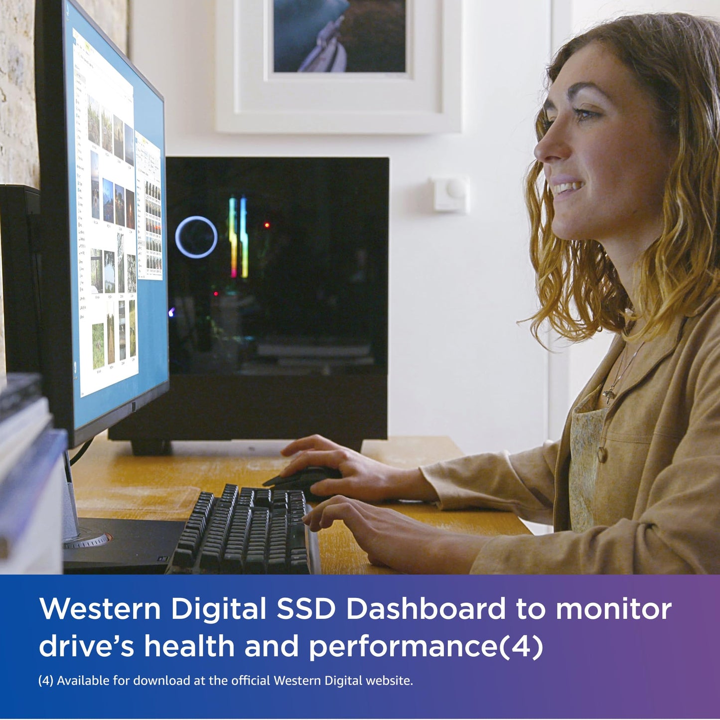 Western Digital WD Blue SN580 NVMe 1TB, Upto 4150MB/s, 5 Y Warranty, PCIe Gen 4 NVMe M.2 (2280), Internal Solid State Drive (SSD) (WDS100T3B0E)