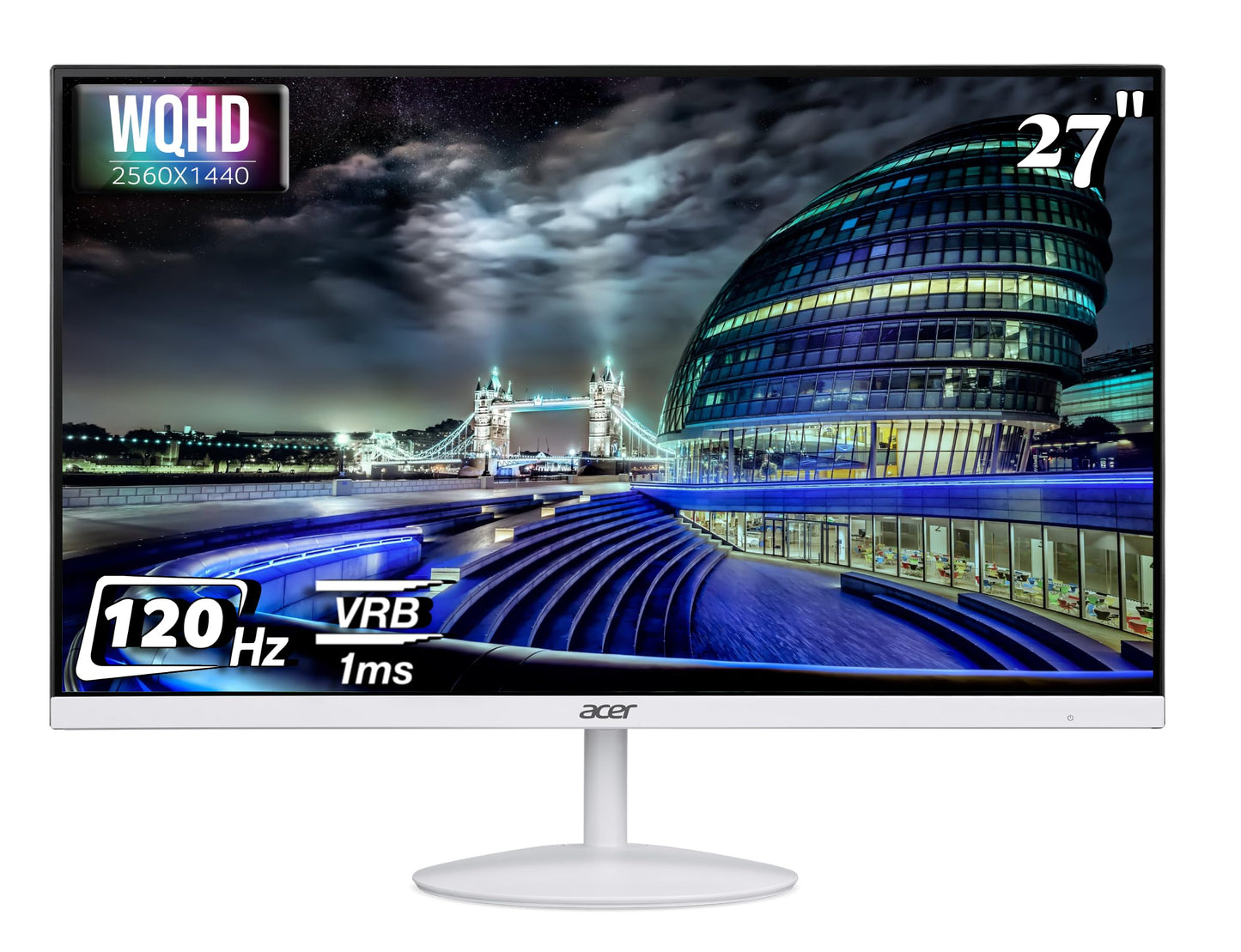 Acer SA272U G 27 Inch WQHD 2560 x 1440 IPS Backlit LED Monitor | 120Hz Refresh
