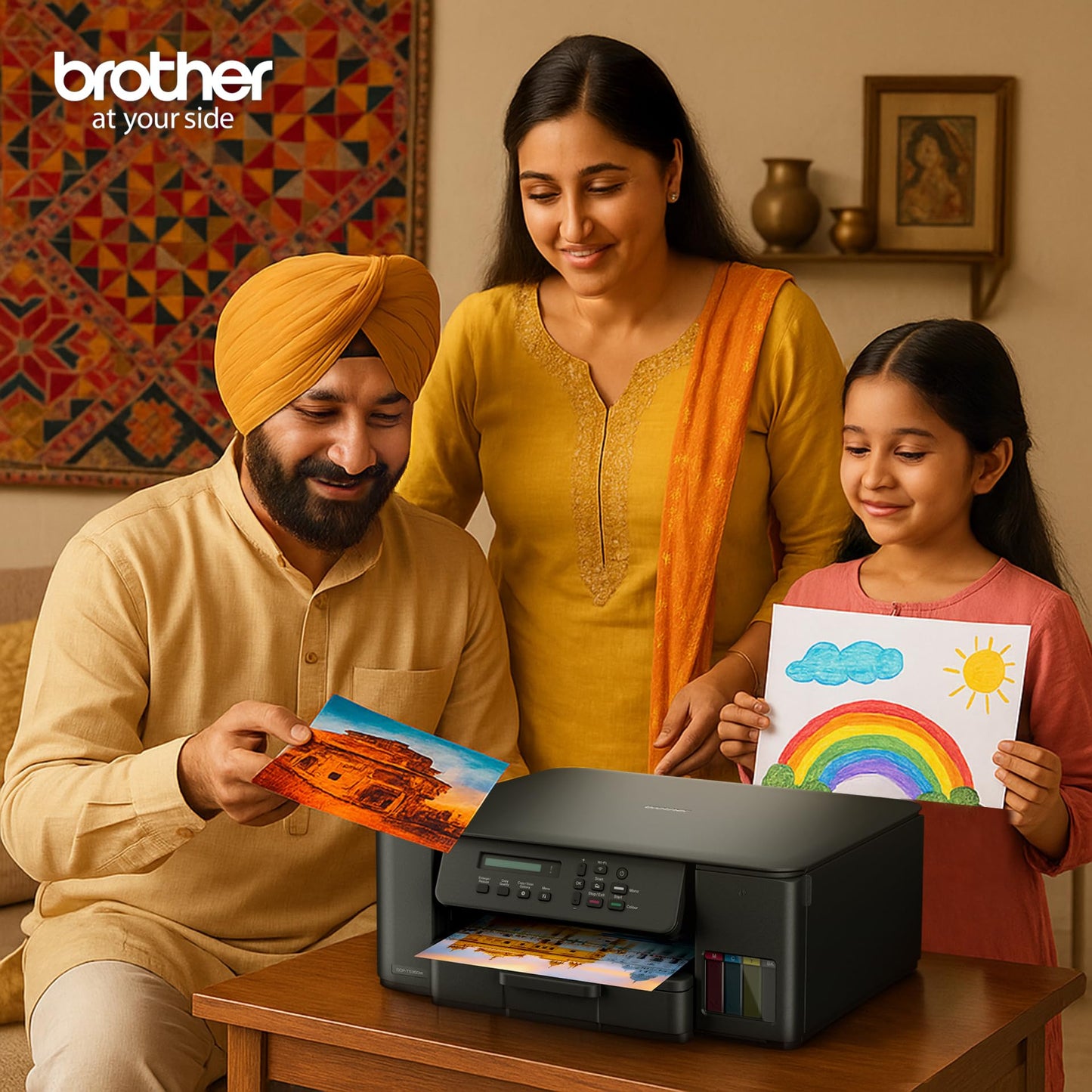 Brother Ink Tank DCP-T535DW New Launch (Print Scan Copy) WiFi Auto Duplex Printer, 128MB Memory, Print Pages