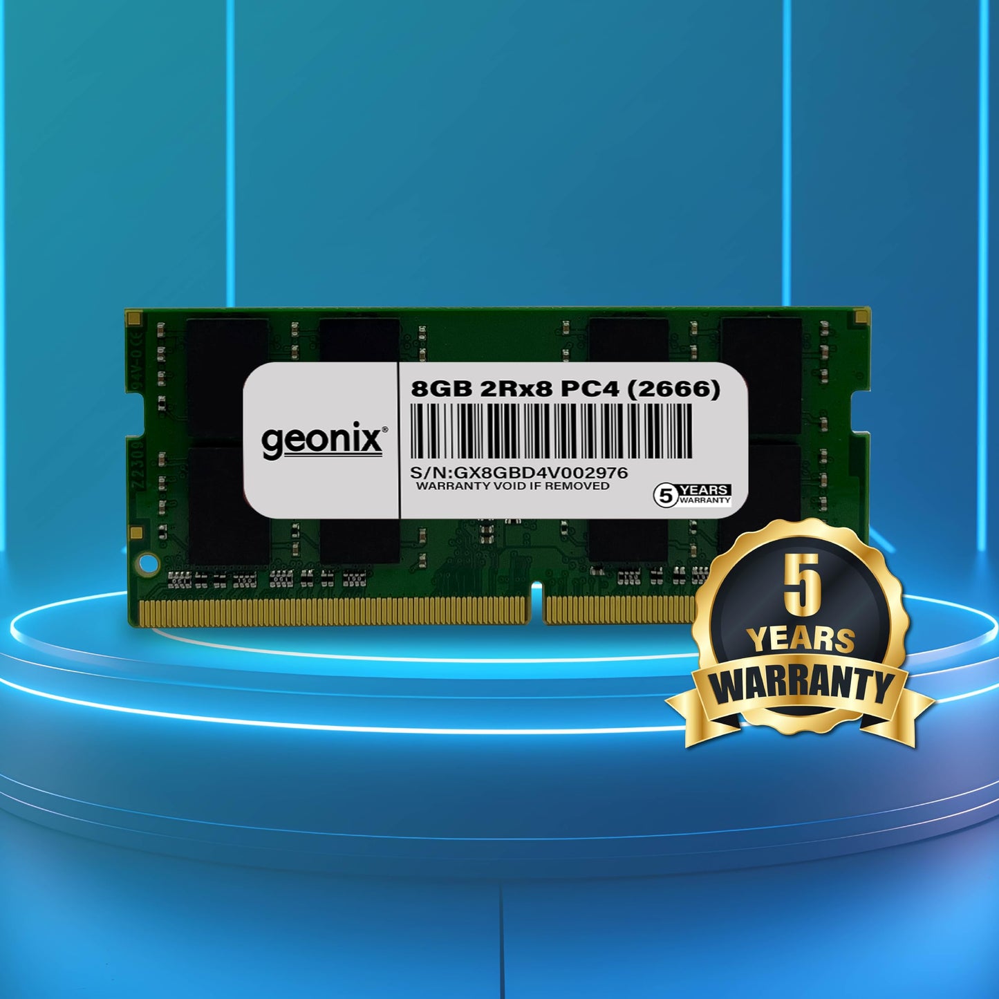 Geonix Laptop RAM, 8 GB DDR3, Frequency-1600 Mhz, (8x2) IC, 204 Pin, 5 Years Warranty