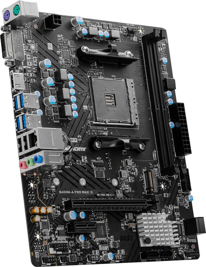 MSI B450M-A PRO MAX II Motherboard, Micro-ATX, AM4 DDR4 USB 3.2 Gen 1 HDMI