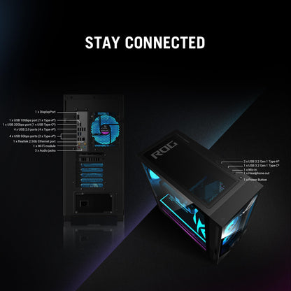 ASUS G700,Intel Core Ultra 9,Gaming Tower(GeForce RTX 5080-16GB/32GB RAM/2TB SSD/Windows 11/M365 Basic (1Year)*/Office Home 2024/with Gaming RGB Keyboard & RGB Mouse(USB)/Black/18Kg)G700TF-09285K047WS