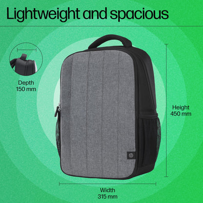 HP 330 15.6-inch Laptop Backpack/Trolley Pass-Through; Padded Back Panel; Padded air mesh Panel/Hand wash and air Dry/1 Year Limited Warranty (793A7AA)